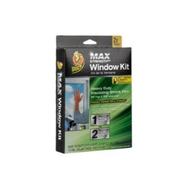 Duck 84" x 120" Max Strength Indoor Window Film Insulation Kit 2 Pack - Picture 7 of 12